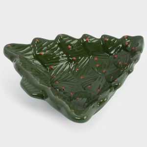 Новогоднее блюдо глубокое в форме елки, 18x16x5см