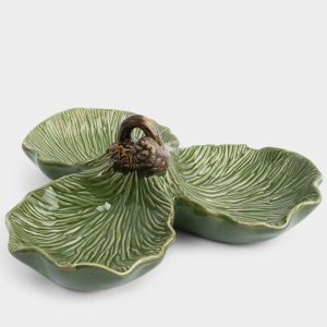 Новогоднее блюдо - менажница  "Шишкин лес" 23х9 см