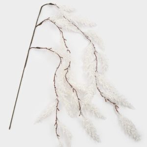 Новогодняя ветка декоративная вьющаяся "Кристаллы"