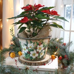 Кашпо ведёрко Букет морозника