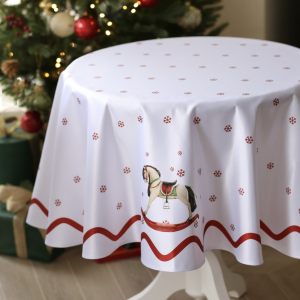 Новогодняя скатерть круглая "Christmas Traditions"