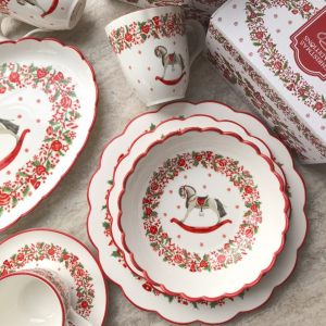 Новогодний сервиз "Christmas Traditions" на 6 персон с кружками, на 27 предметов