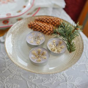 Новогодний набор свечей "Снежинка" 3 шт