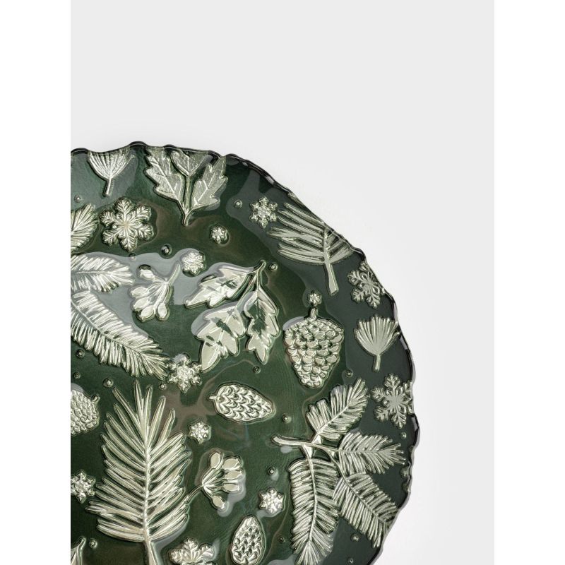 Новогоднее блюдо "Еловые ветки" 22 см