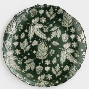 Новогоднее блюдо "Еловые ветки" 33 см