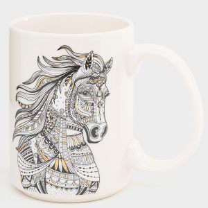 Новогодняя кружка "Лошадь-символ года 2026" 500 мл в подарочной упаковке
