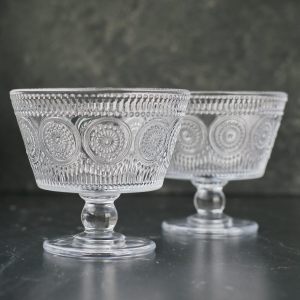 Креманка для десерта "Королевское Рождество" из стекла с рельефным орнаментом, 250мл