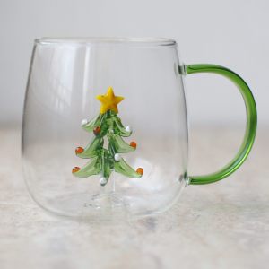 Новогодняя стеклянная кружка "Ёлочка" 400мл