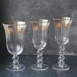 Новогодний набор бокалов в винтажном стиле "Людовик", 3 вида
