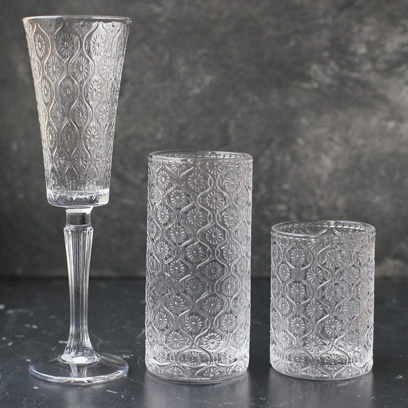 Набор новогодних бокалов "Cherish" с цветком бегонии, 3 вида