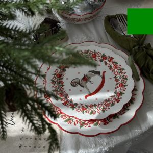 Десертная новогодняя тарелка "Christmas Traditions" 21см