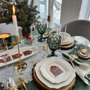 Новогодний сервиз "Snow Town" на 6 персон, 23 предмета в подарочной упаковке