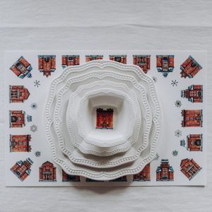 Салфетки под тарелки сервировочные "Snow Town" набор из 4 шт.