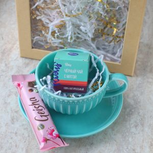 Подарочный набор "Beautiful patterns" сладкий подарок с чайной парой