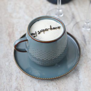 ТОРТ В КРУЖКЕ: Сладкий подарок к 23 февраля, с надписью "my superhero"