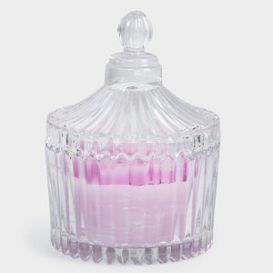 Свеча ароматическая в подсвечнике с крышкой "Freesia" 7x10 см