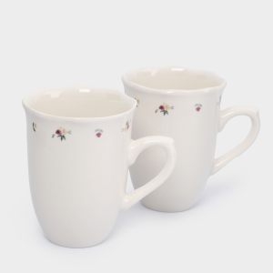 Набор кружек из фарфора "Весенние цветы" 370 мл, 2 шт в подарочной упаковке