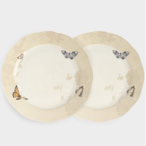 Набор тарелок, обеденные из фарфора "Butterfly garden" 2 шт в подарочной упаковке