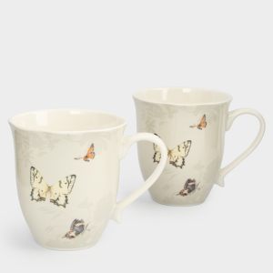Набор кружек из фарфора "Butterfly garden" 2 шт в подарочной упаковке