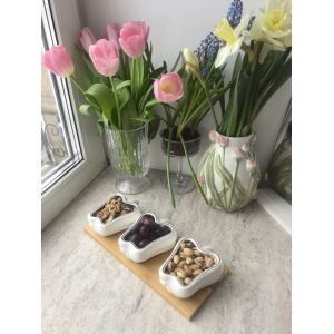 Ваза для цветов стеклянная на ножке