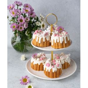 Ваза двухъярусная для сладостей "Funny Bunny", фруктовница пасхальная