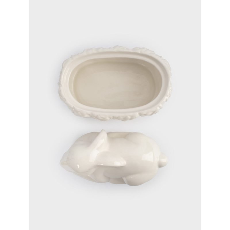 Пасхальная емкость для хранения "Белый кролик" в подарочной упаковке