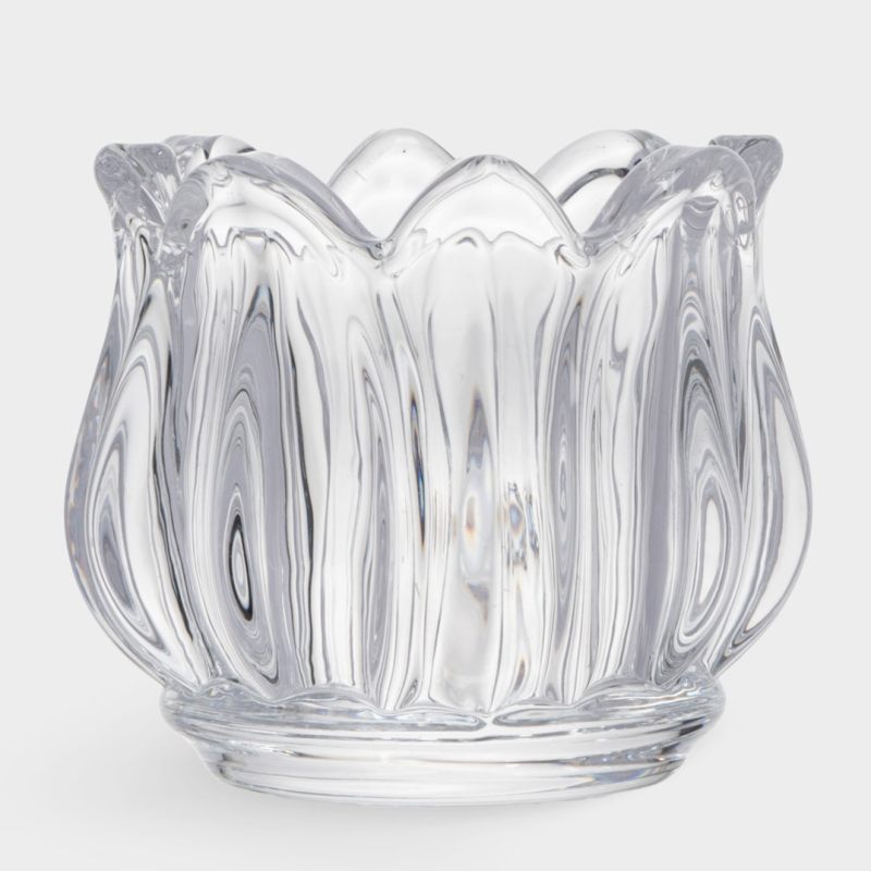 Подсвечник "Тюльпан" 6х5 см из стекла