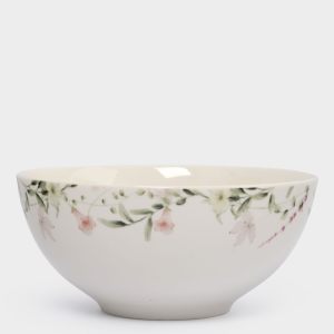 Салатник пасхальный "Кролик в цветах" 16 см из фарфора