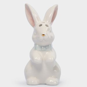 Пасхальная емкость для соли или перца "Кролик с бантом" 9 см в подарочной упаковке