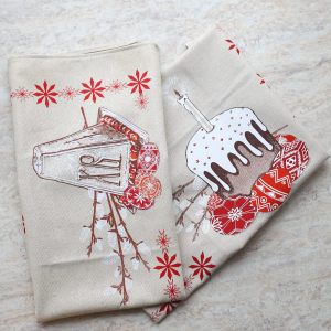 Комплект льняных полотенец "Пасха А ля Рус" 2 шт