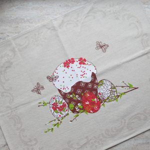 Полотенце кухонное льняное "Кулич пасхальный"