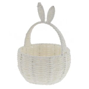 Пасхальная корзина плетёная "Белые ушки"