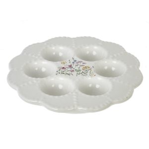 Пасхальное блюдо для яиц "Луговые цветы" 21 см из фарфора