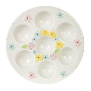 Пасхальное блюдо для яиц "Весенний венок" 19,5 см из фарфора