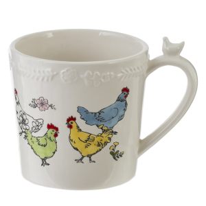 Кружка пасхальная "Курочки" 450 мл из фарфора