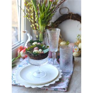 Тарелка десертная "Посуда Белье" 20 см белая без рисунка