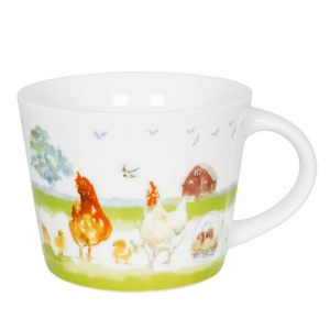 Кружка фарфоровая "Фермерские животные" 420 мл