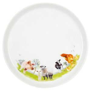 Тарелка десертная фарфоровая "Фермерские животные" 20 см