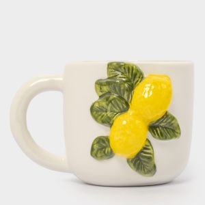 Кружка фарфоровая с лимонами "Limoncello" 450 мл в подарочной упаковке