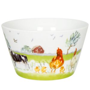 Салатник фарфоровый "Фермерские животные" 525 мл