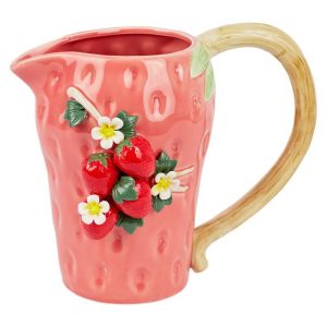 Кувшин-ваза керамический "Клубничное лето"