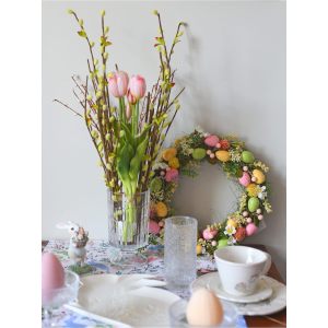 Ваза для цветов стеклянная на ножке