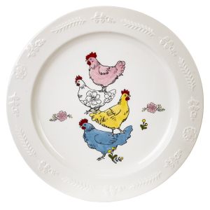 Пасхальная тарелка сервировочная "Курочки" 26 см