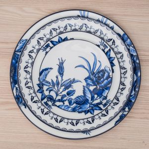 Тарелка обеденная "HomeFeel" 26,7 см, узоры и цветы