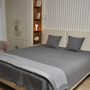 Покрывало "MOON PEARL", серый люрекс