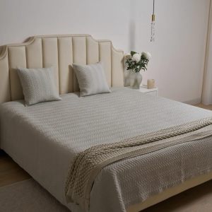 Покрывало "ZIGGY", серо-фисташковый