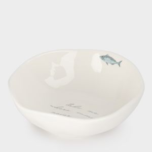 Тарелка глубокая для супа / салата с рыбками "Sea World" 16 см в подарочной упаковке