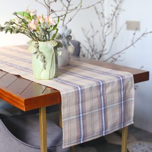 Дорожка на стол "Бежевый тартан" 40х140 см