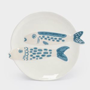 Блюдо сервировочное с рыбками "Sea world" 26х23 см