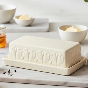 Масленка из каменной керамики "Birds of Paradise"